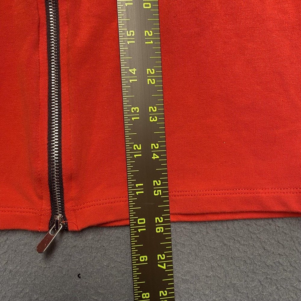 TOMSWARE Skirt Womens XL Red Knit Pencil‎ Zip Front Cotton Knee Length Casual - Picture 5 of 7